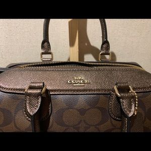 Coach Leopard Print Signature Mini Bennett